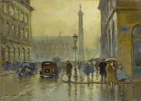  Place Vendome sous la Pluie